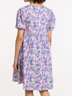 Robe fleurie noeuds femme