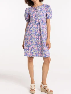 Robe fleurie noeuds femme