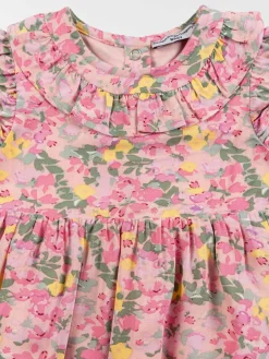 Robe fleurie rose perle fille (3-36M)