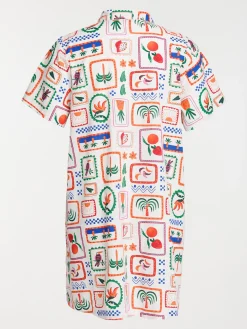 Robe imprimé timbre grande taille femme