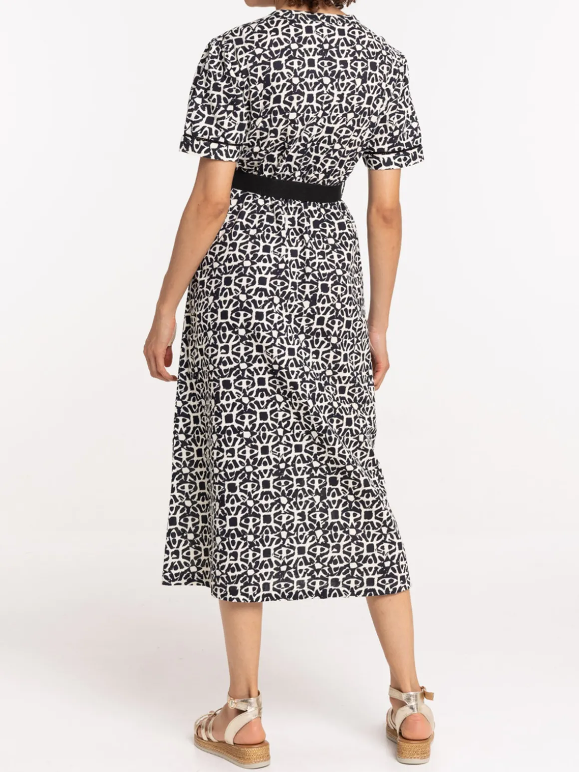 Robe imprimée avec ceinture femme