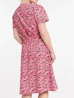 Robe imprimée boutonnée femme