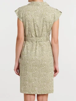 Robe imprimée ceinturée femme