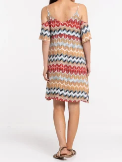 Robe imprimée col V femme