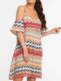 Robe imprimée col V femme