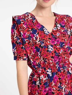 Robe imprimée fleuri femme