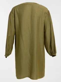 Robe kaki indien grande taille femme