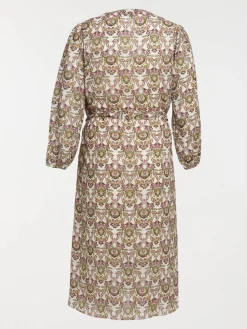 Robe longue imprimée femme grande taille