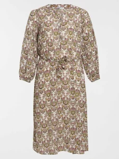 Robe longue imprimée femme grande taille