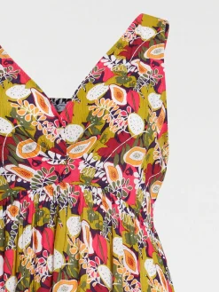 Robe longue motif grande taille femme