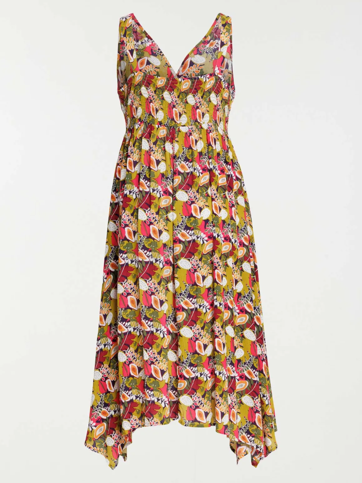 Robe longue motif grande taille femme