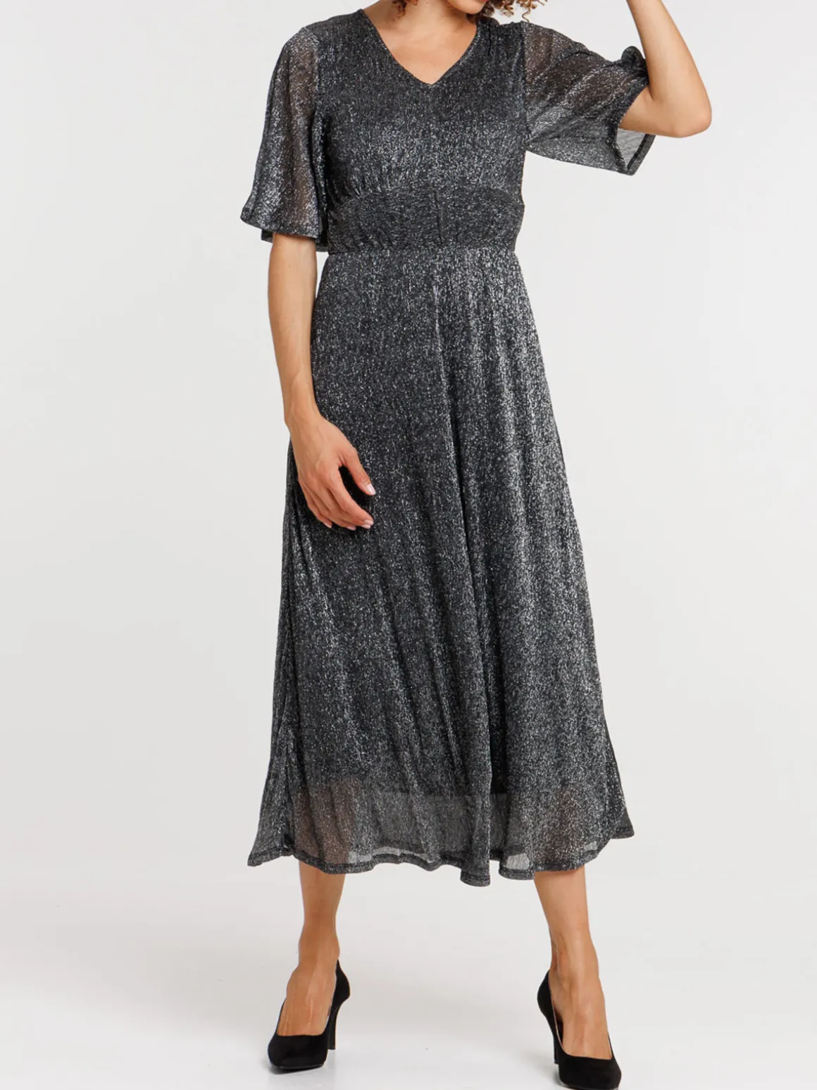 Robe longue noire femme