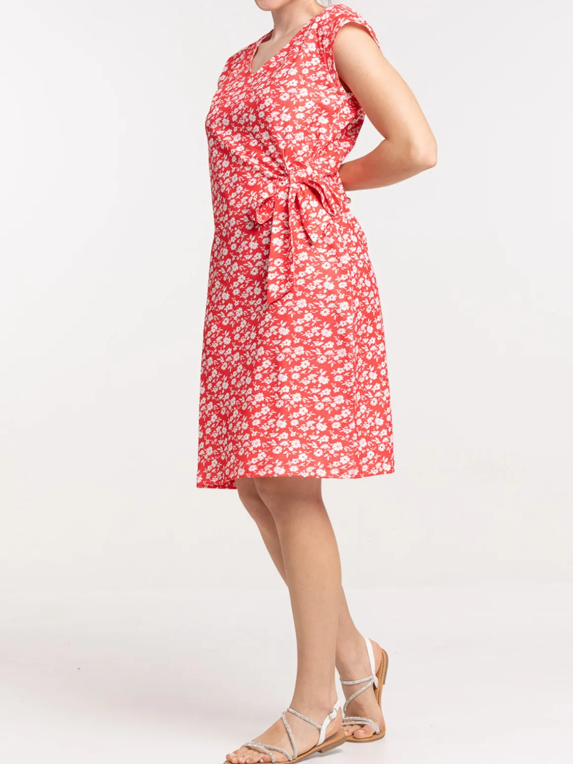 Robe maille imprimée red femme