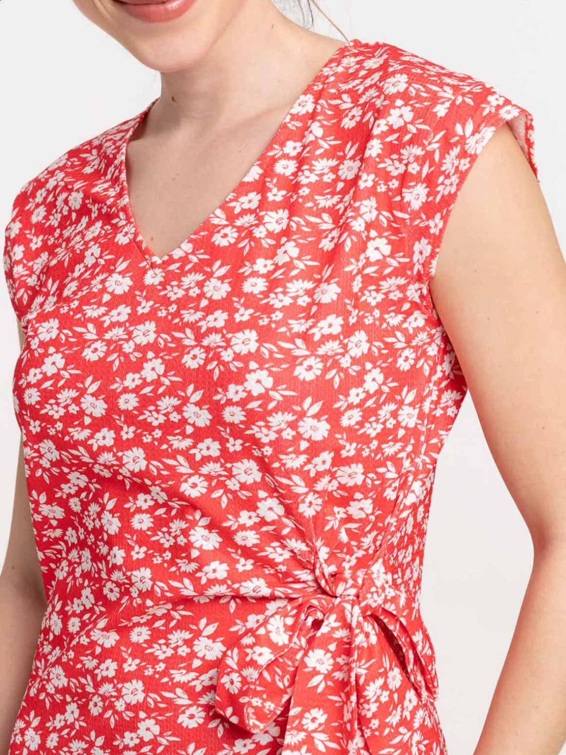 Robe maille imprimée red femme