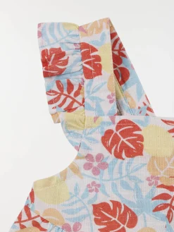 Robe motif tropical fille (3-36M)