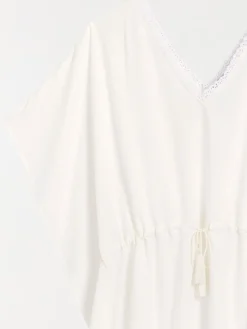 Robe plage écru grande taille femme