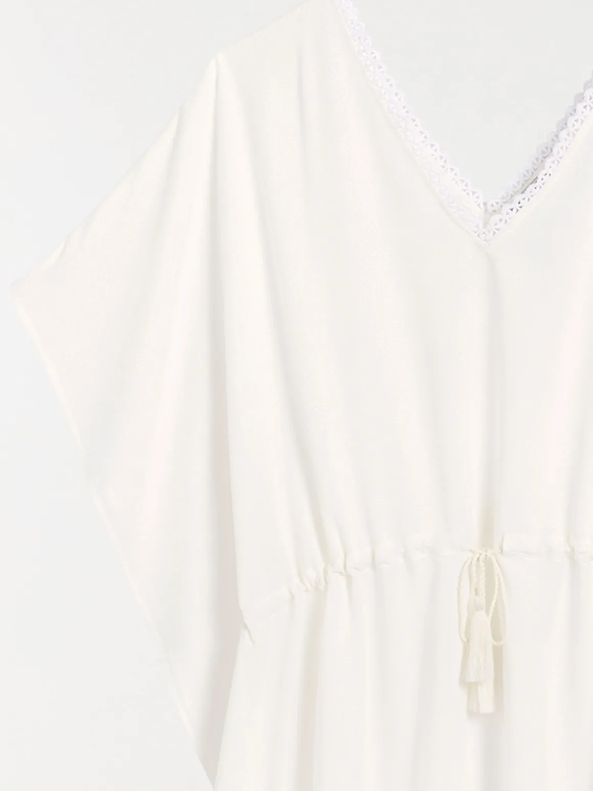 Robe plage écru grande taille femme