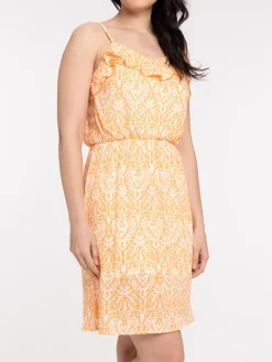 Robe plissée imprimée femme