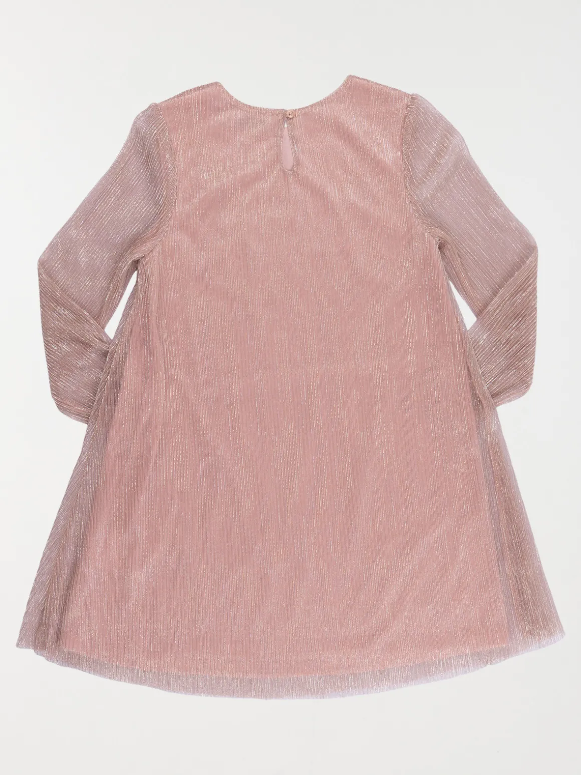 Robe plissée quartz rose fille (3-12A)