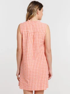 Robe sans manches vichy femme