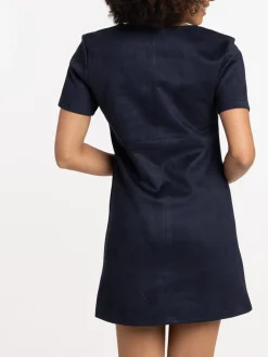 Robe suédine marine navy femme