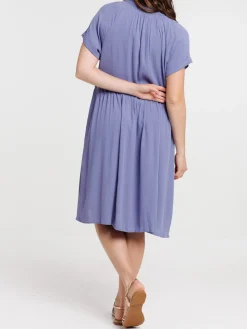 Robe sunset blue liens pompons femme
