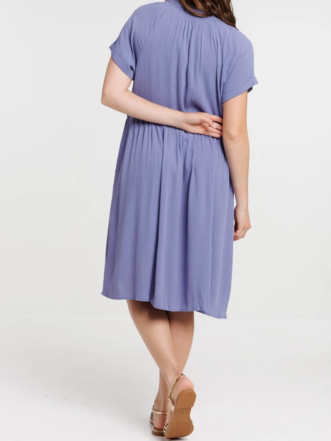 Robe sunset blue liens pompons femme