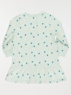Robe sweat motif coeur fille (3-36M)