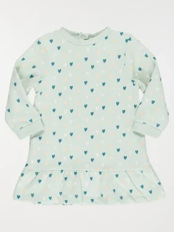 Robe sweat motif coeur fille (3-36M)
