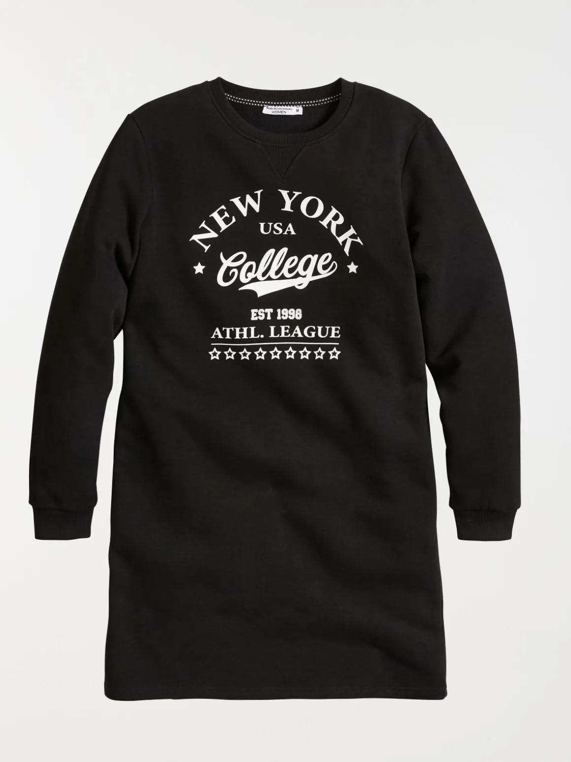 Robe sweat New-York noire femme
