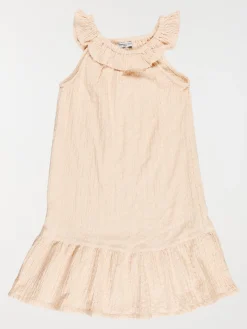 Robe uni col volanté fille (3-12A)
