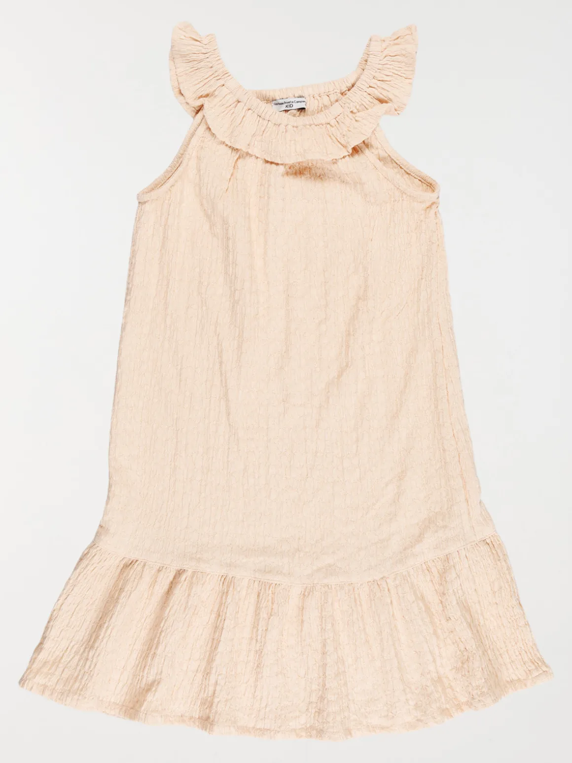 Robe uni col volanté fille (3-12A)