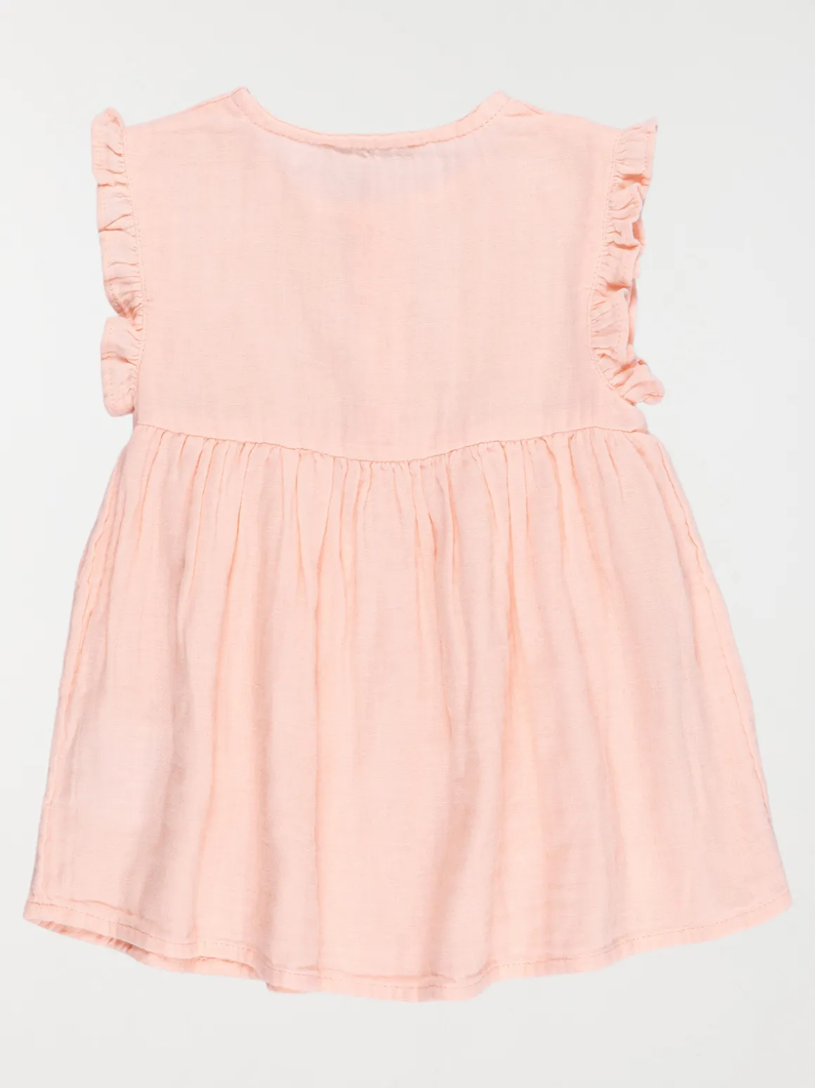 Robe unie pivoine fille (3-36M)