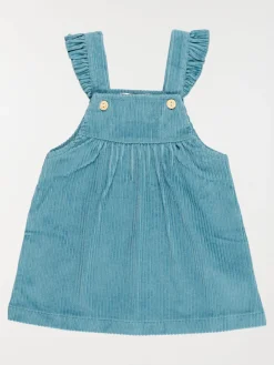 Robe velours bleu canard fille (3-36M)