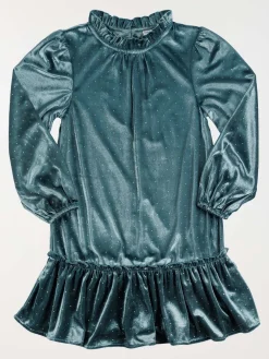 Robe velours pois dorés fille (3-12A)