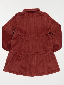 Robe velours rouge ébène fille (3-12A)