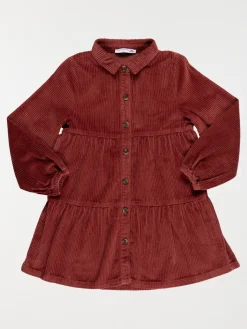 Robe velours rouge ébène fille (3-12A)