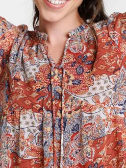 Robe voile imprimée femme