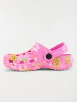 Sabot plastique fleuri fille (31-35)