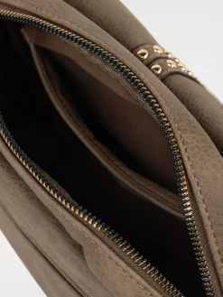 Sac besace trèfle doré femme