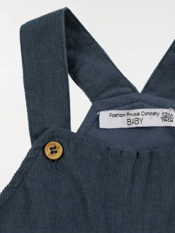 Salopette velours ardoise fille (3-36M)