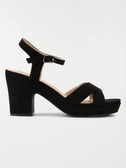 Sandale à talon femme noir (36-41)
