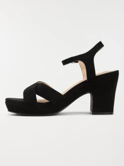 Sandale à talon femme noir (36-41)