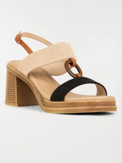Sandale beige et noire femme (36-41)