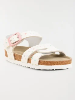 Sandale blanche à pois fille (25-30)