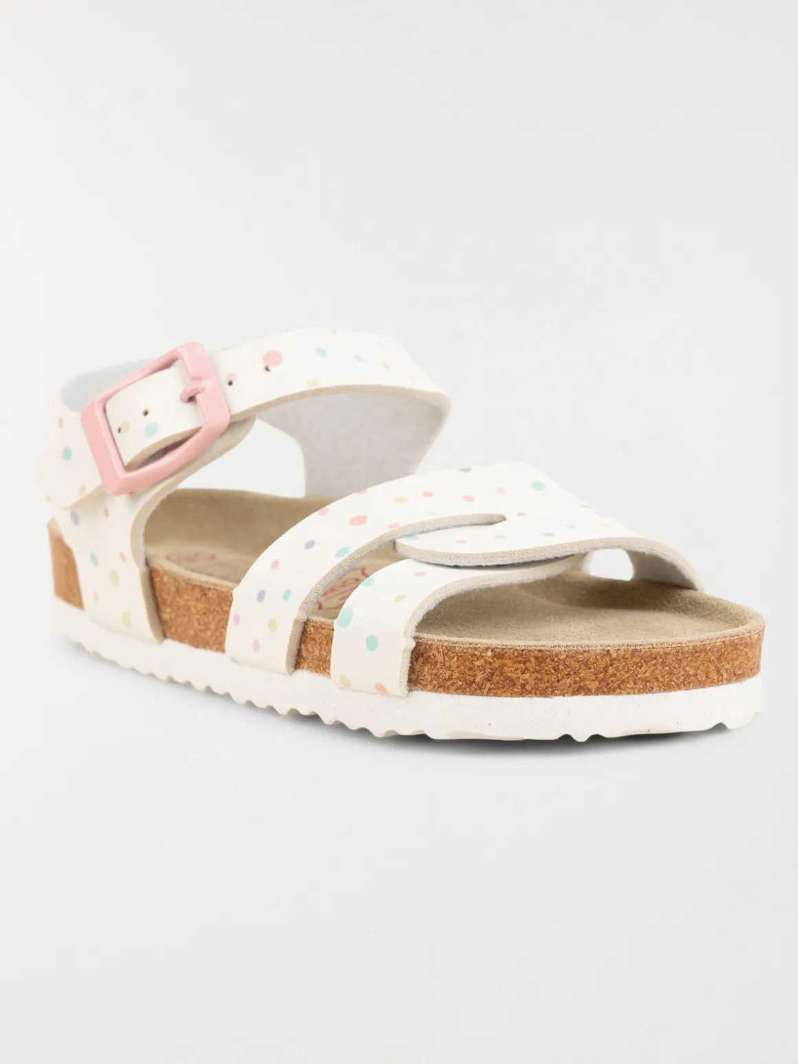 Sandale blanche à pois fille (25-30)