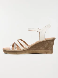 Sandale blanche brides croisées (36-41)
