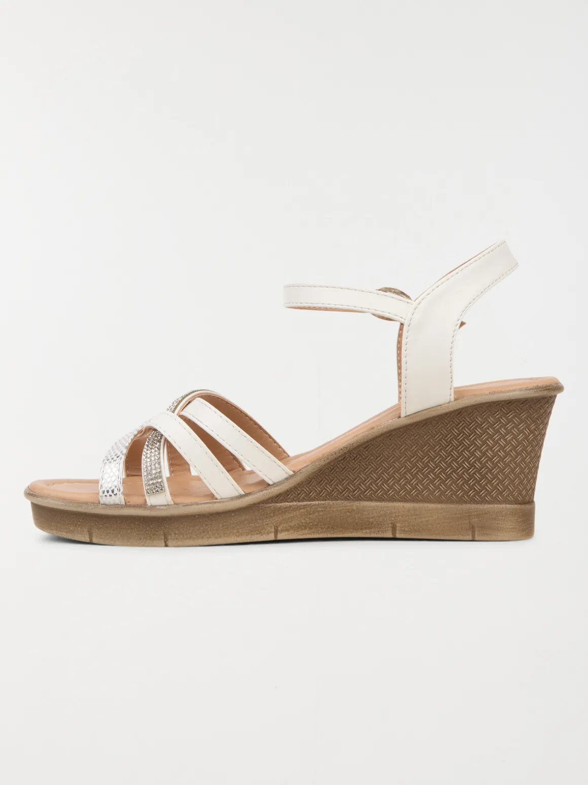 Sandale blanche brides croisées (36-41)