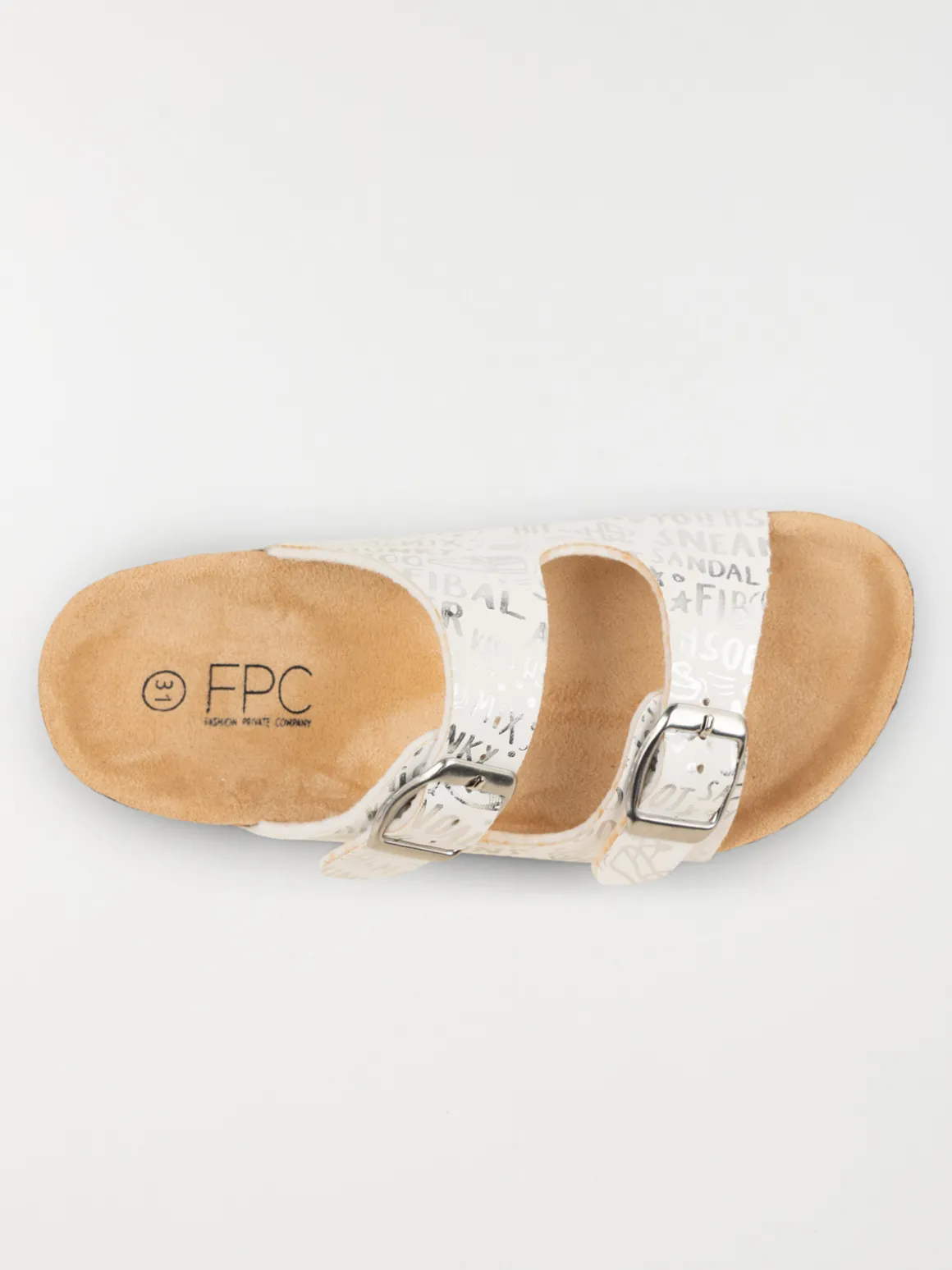 Sandale blanche imprimée fille (31-36)