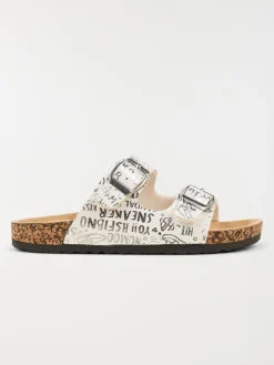 Sandale blanche imprimée fille (31-36)